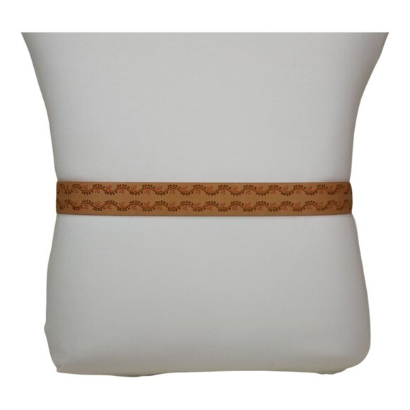 Haute Hippie Tan Leather Belt With Gold Buckle Womens Size M Vachetta - Picture 4 of 12